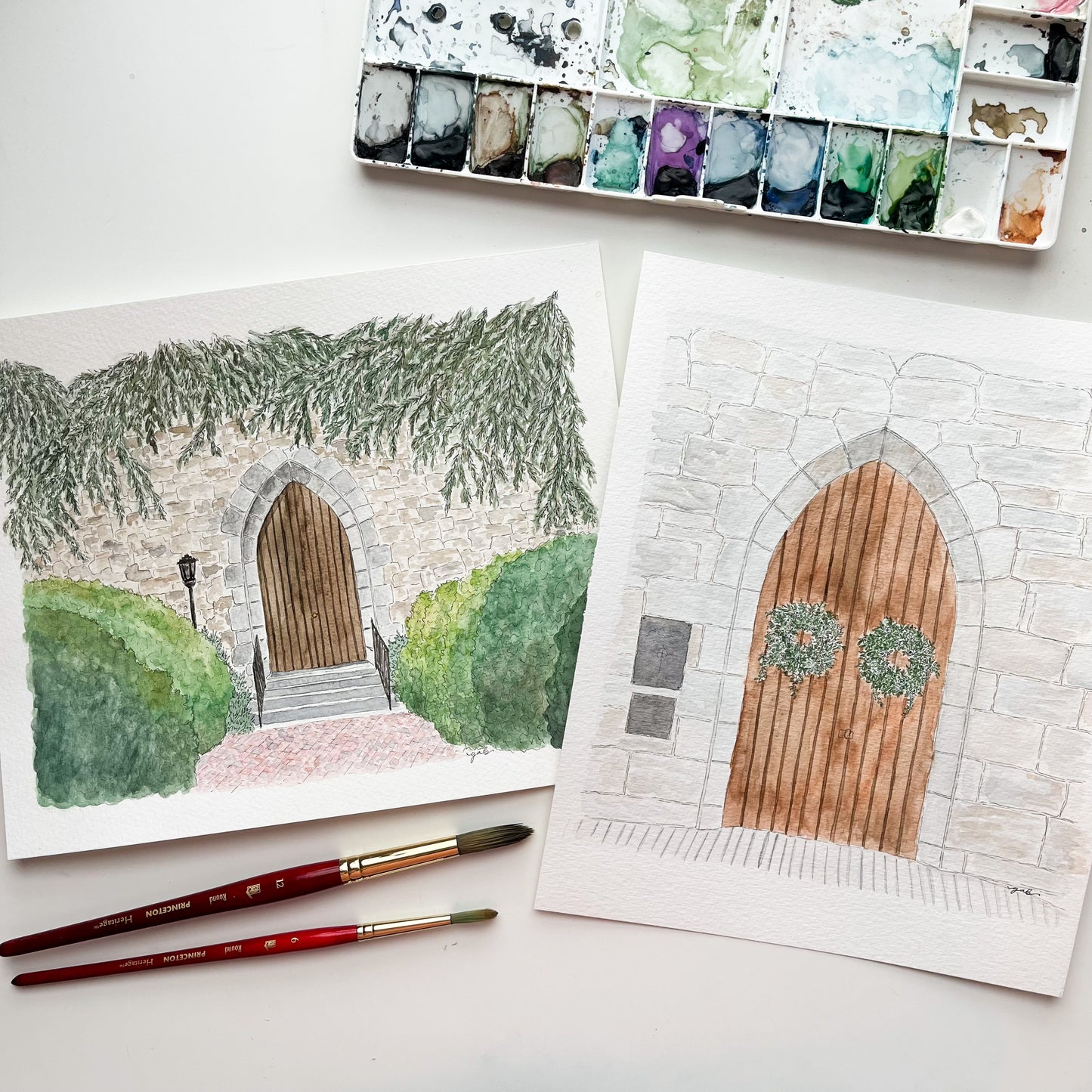 Special Event Venue Commissioned Watercolor Painting