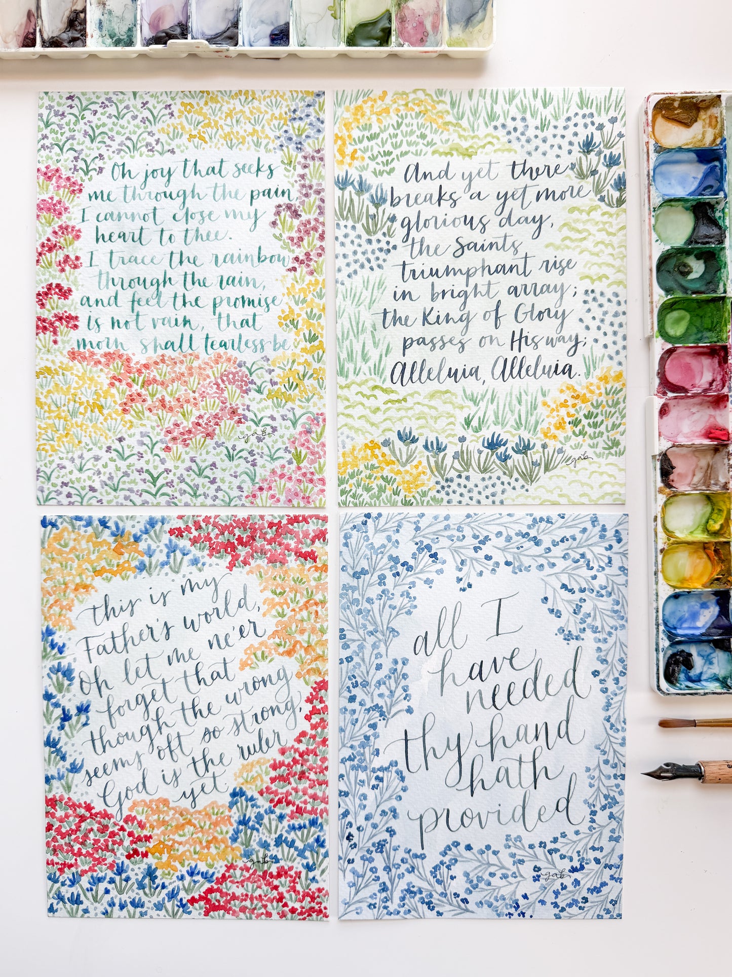 All I Have Needed 5x7 Original Watercolor Painting