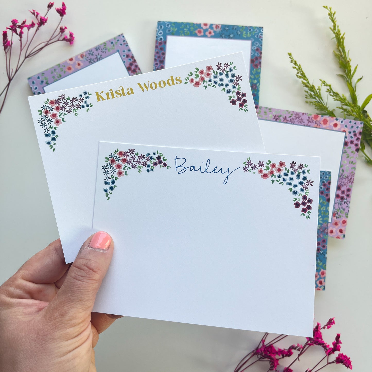 Sophie's Floral Personalized Note Cards