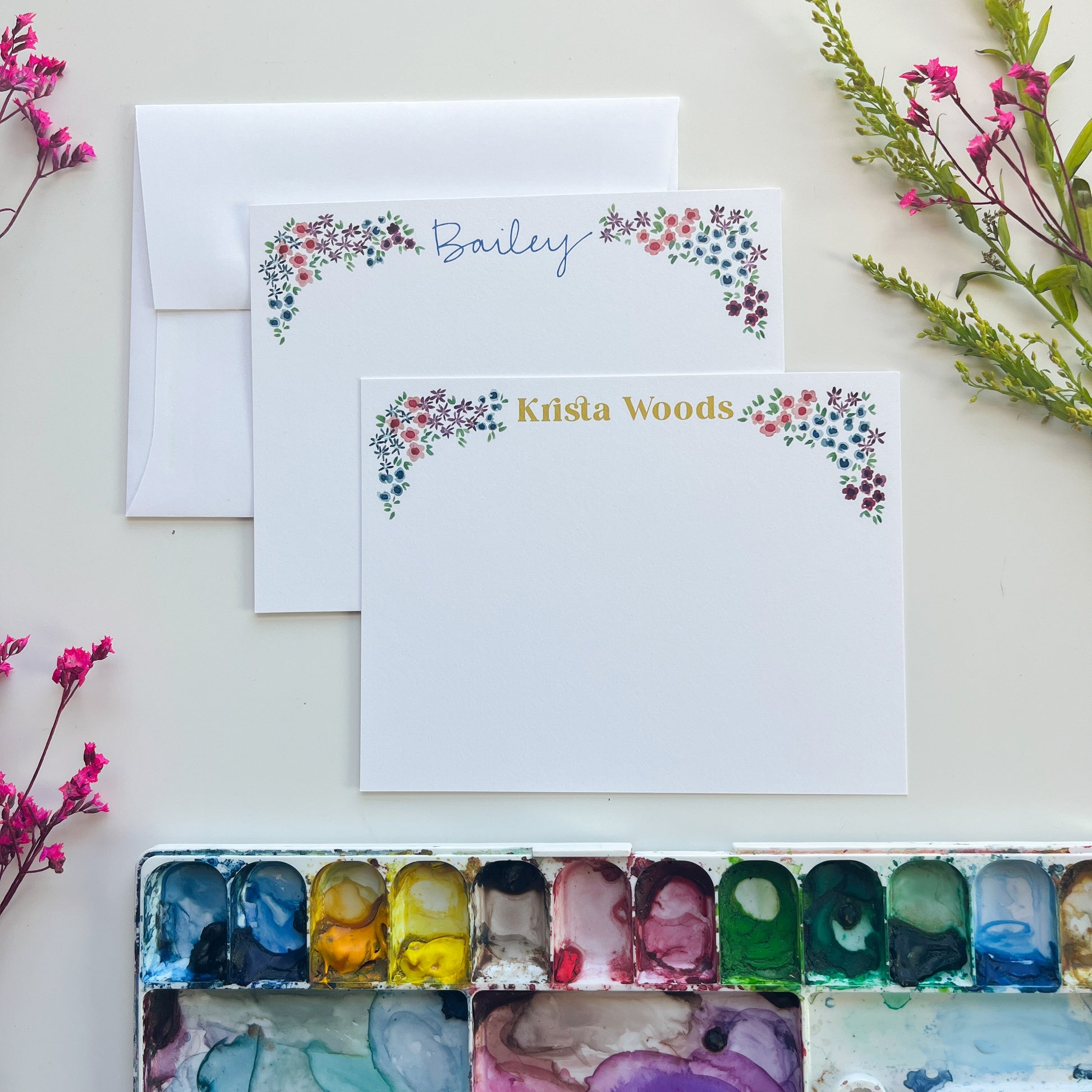 Sophie's Floral Personalized Note Cards