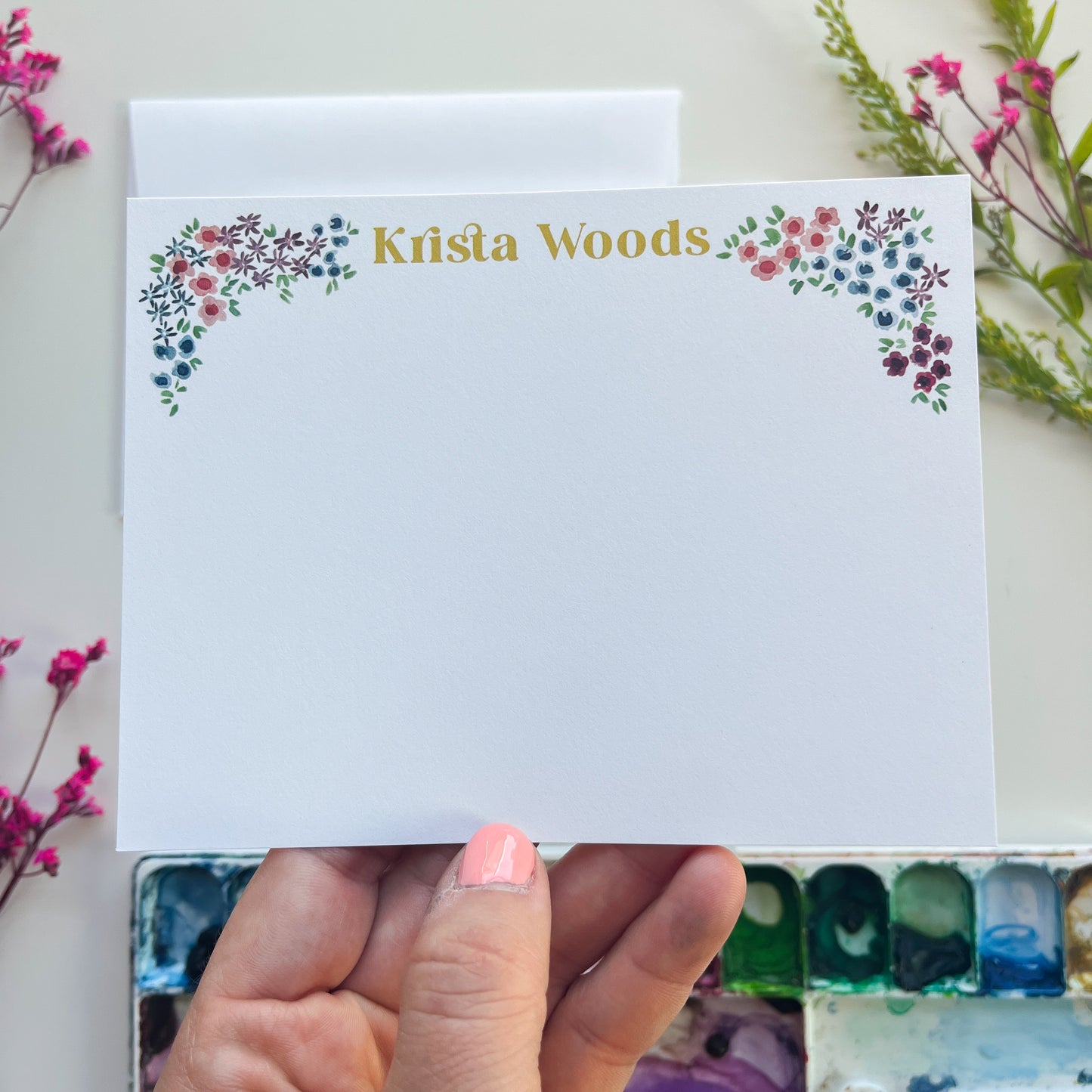Sophie's Floral Personalized Note Cards
