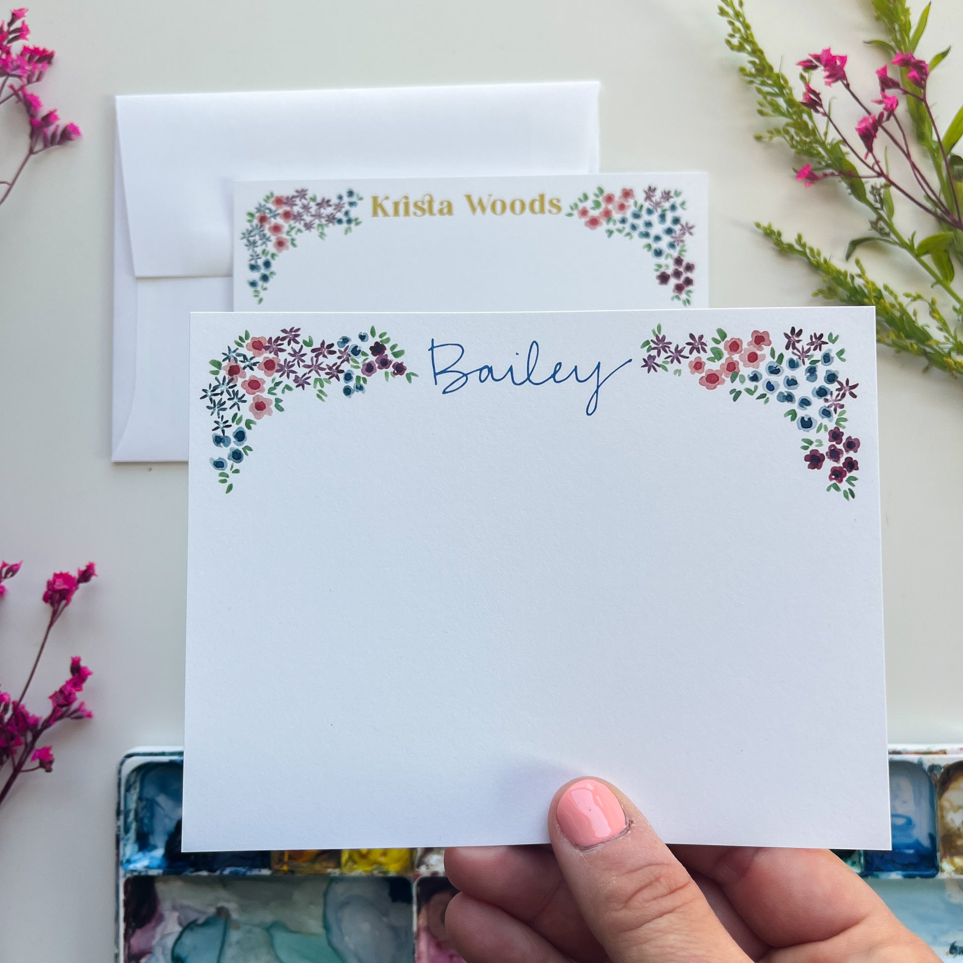 Sophie's Floral Personalized Note Cards