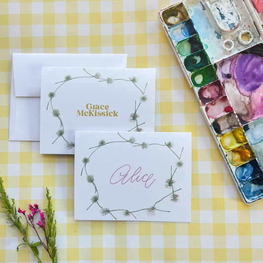 Clover Chain Personalized Note Cards