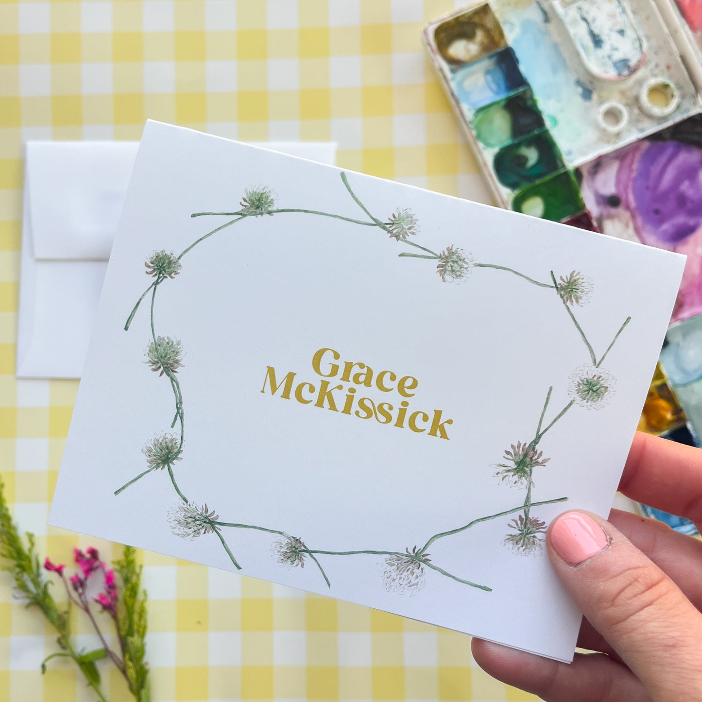 Clover Chain Personalized Note Cards