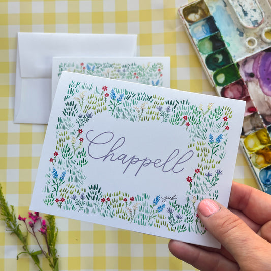 This is the Day Wildflowers Personalized Note Cards