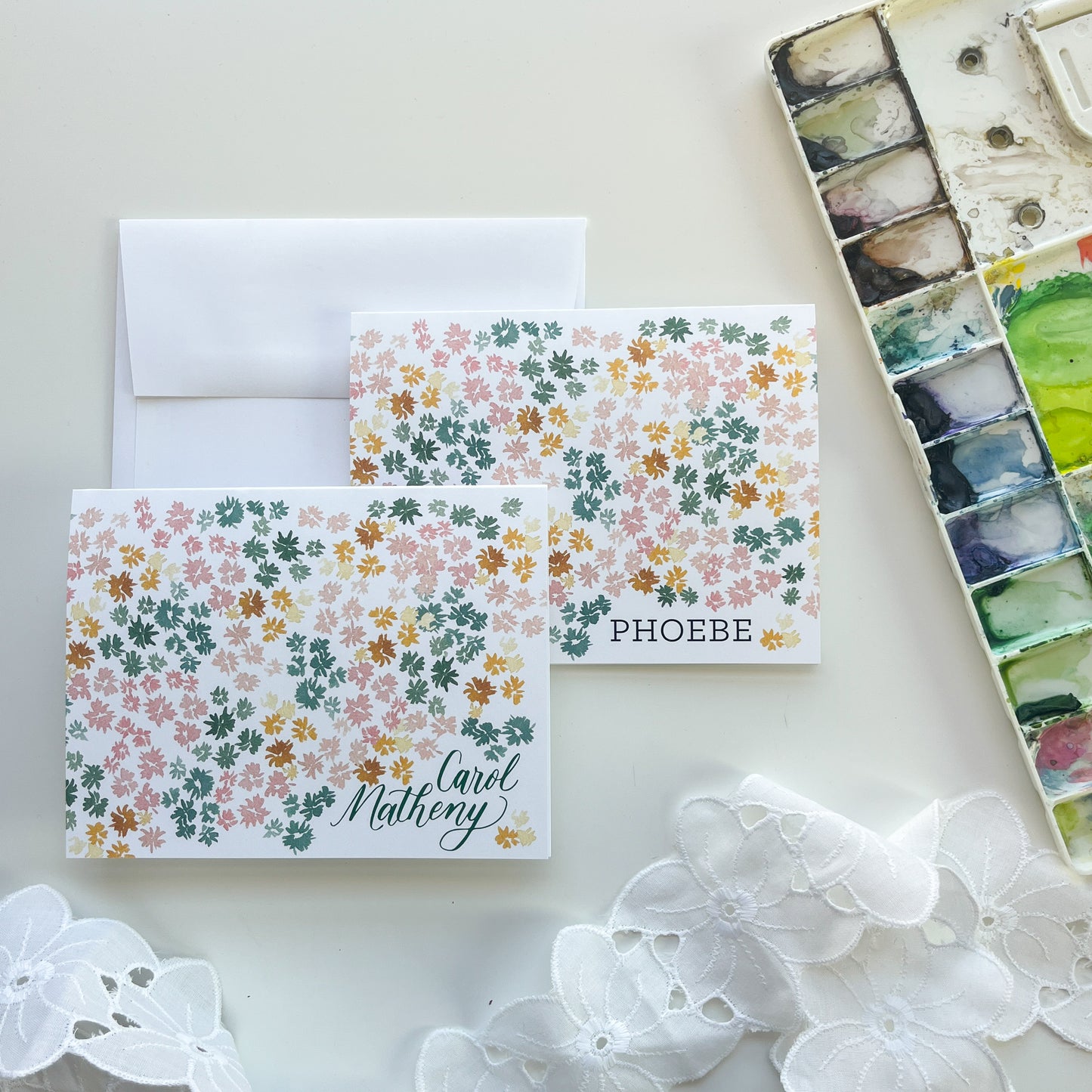 Dreamy Bunches Personalized Note Cards