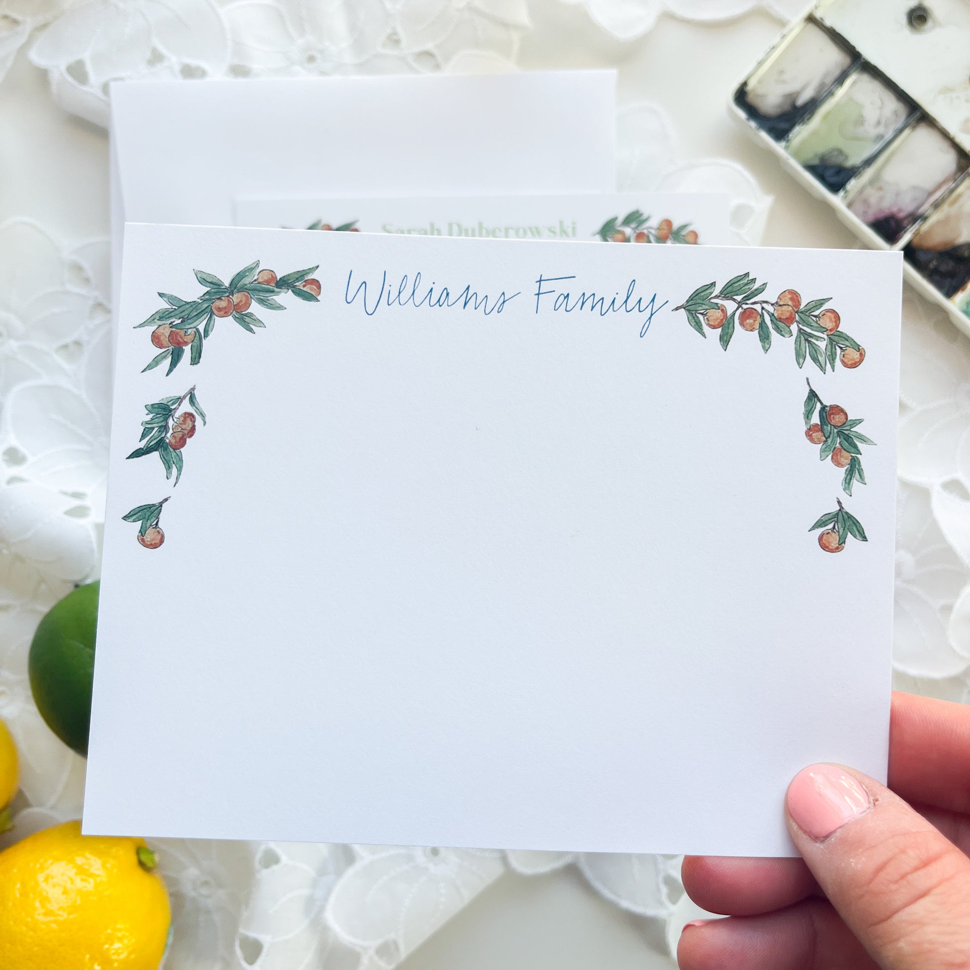 Kumquats Personalized Note Cards