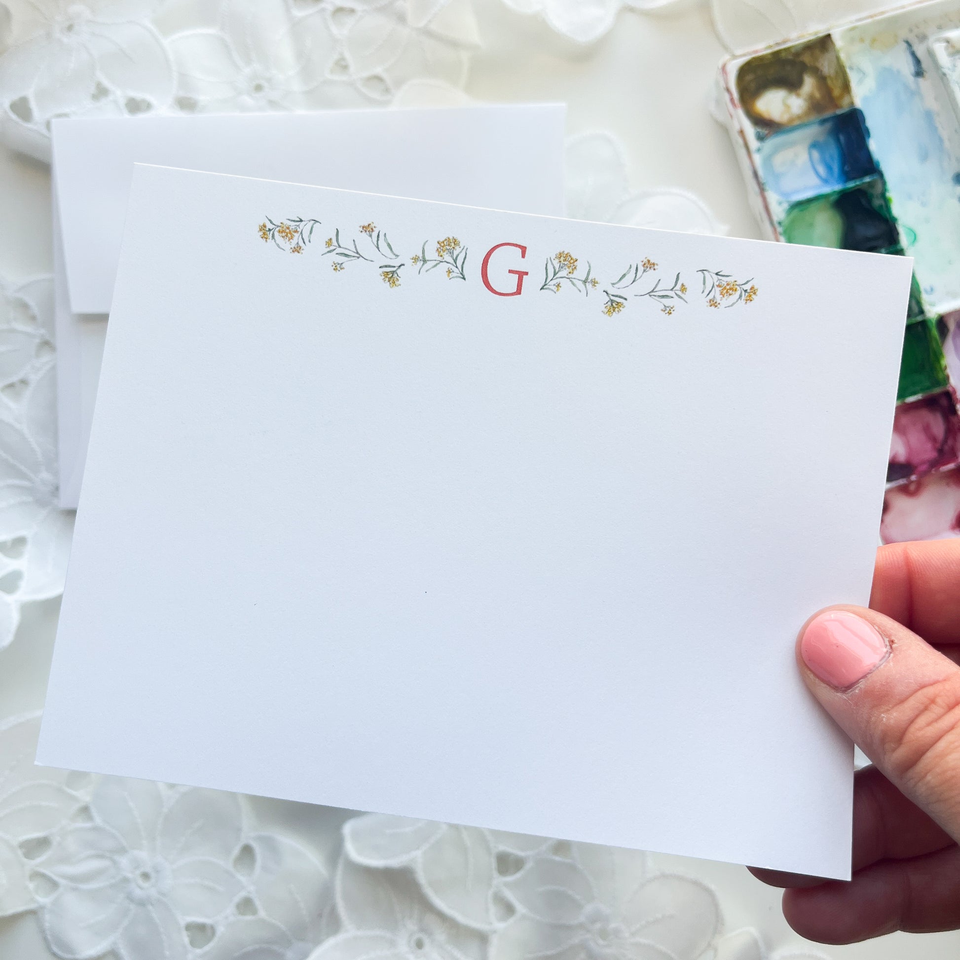 Milkweed Personalized Note Cards