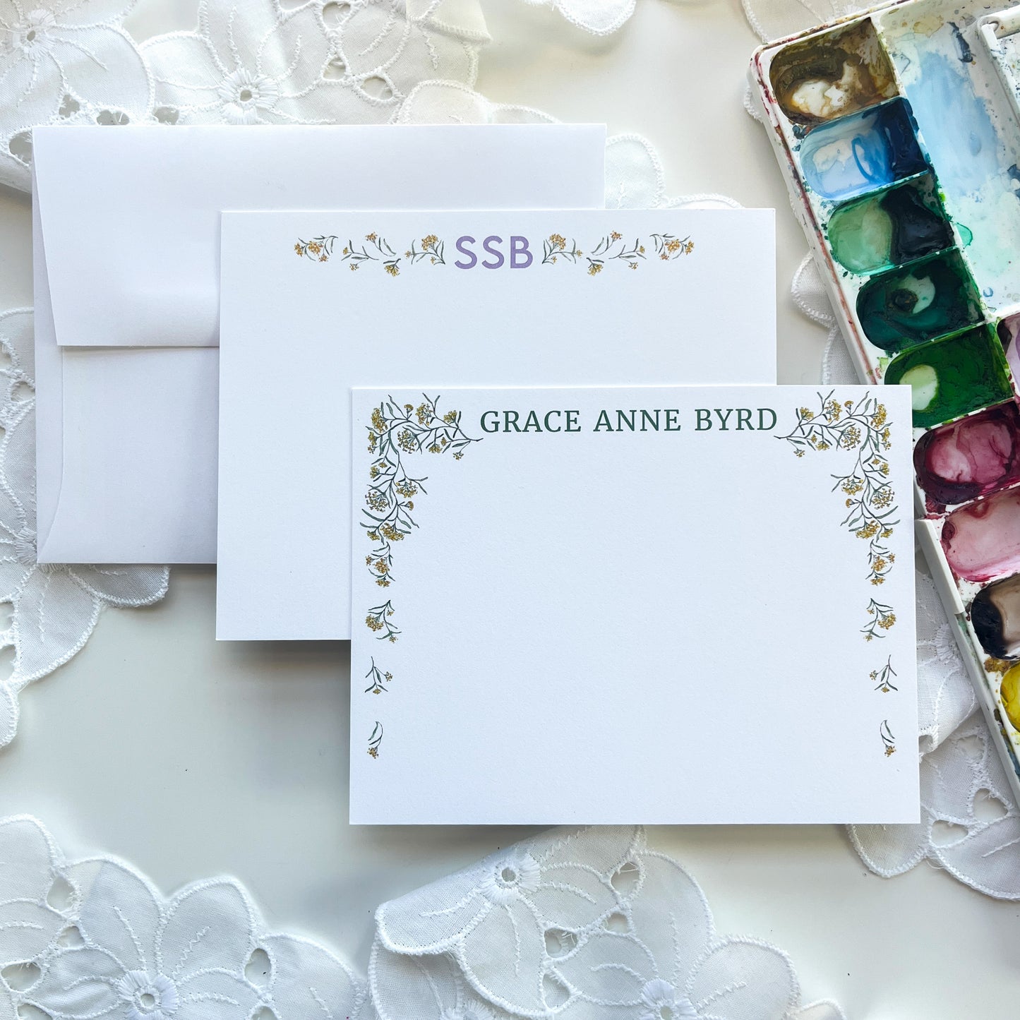 Milkweed Personalized Note Cards