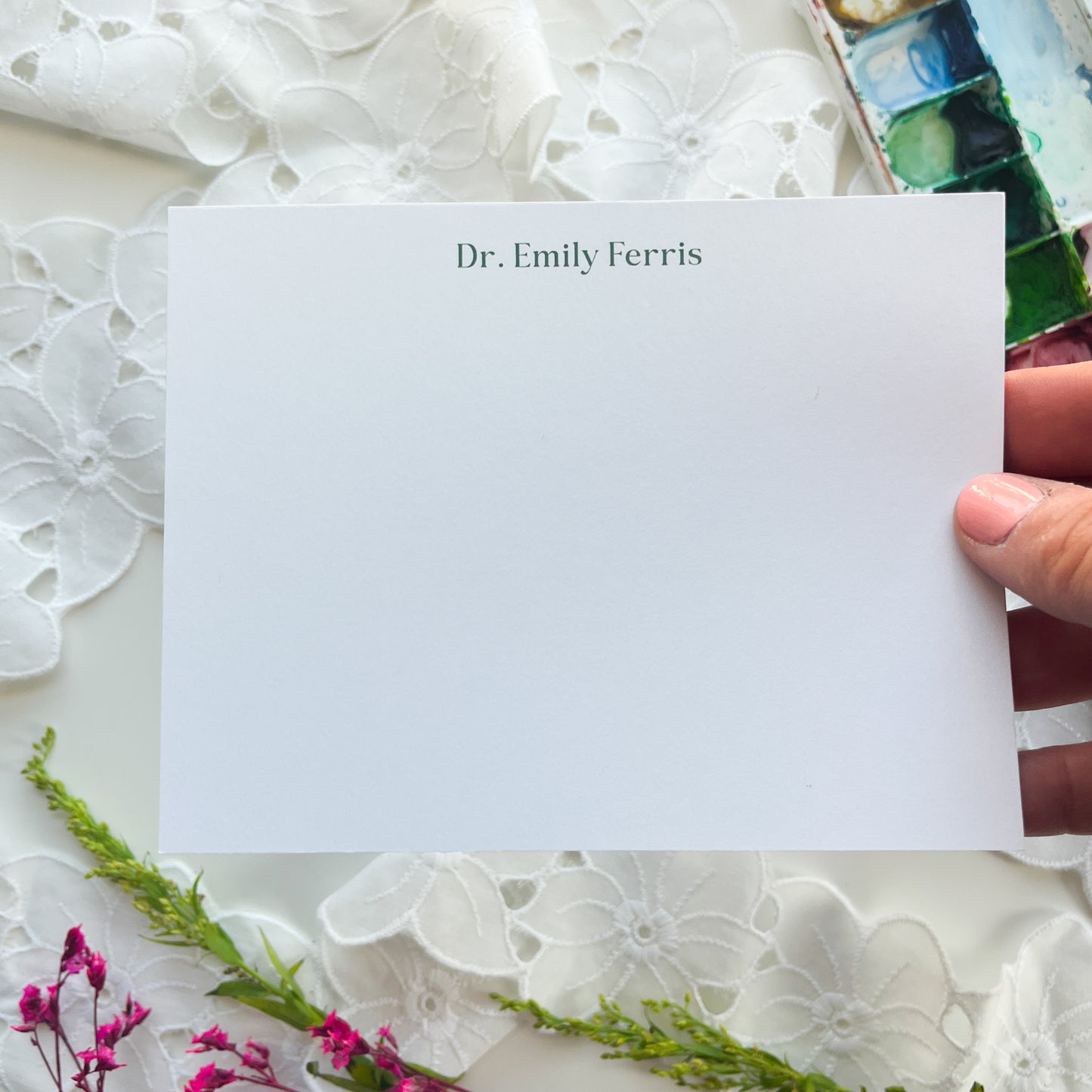 Personalized Flat Note Cards