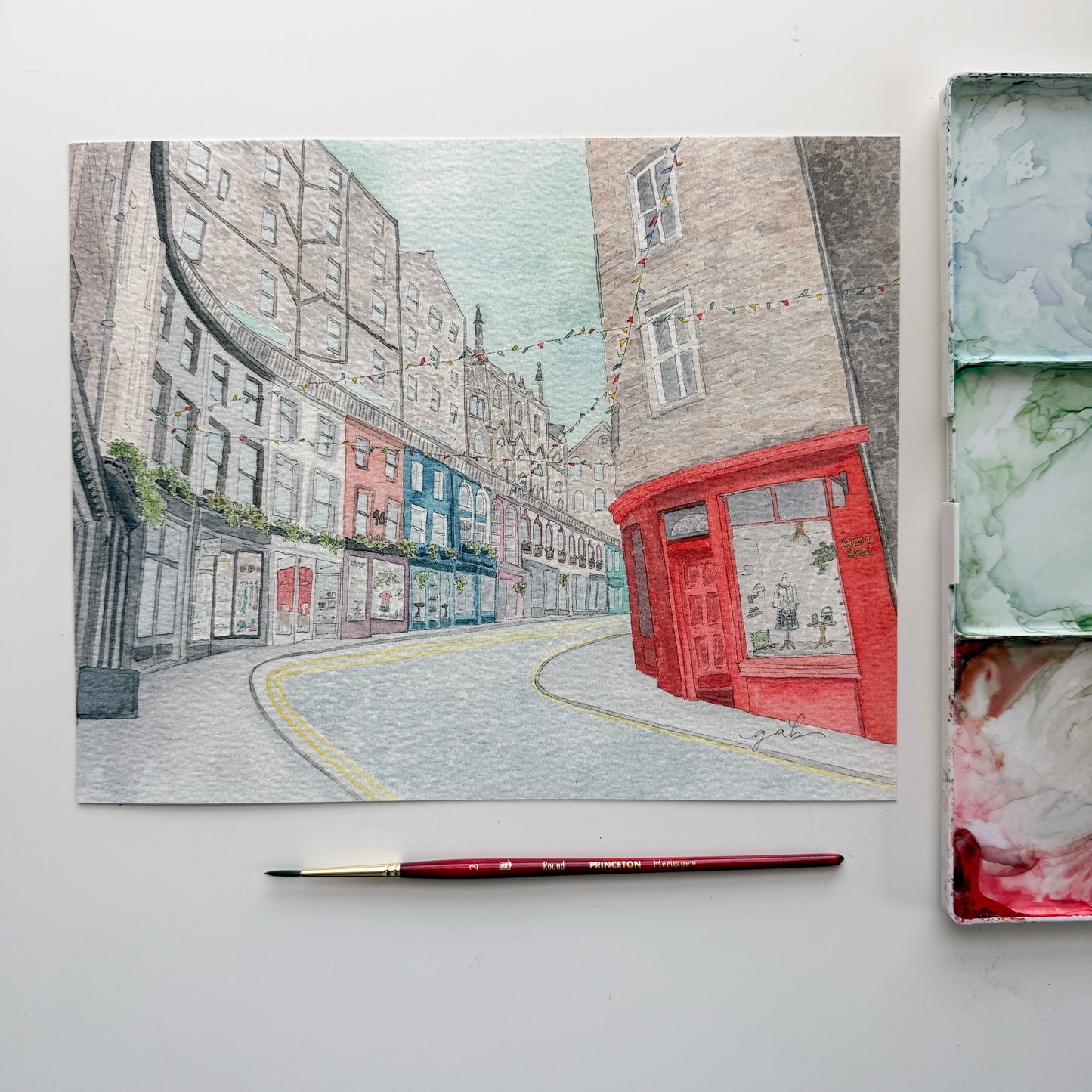 Victoria Street "West Bow" Edinburgh 8x10 Print