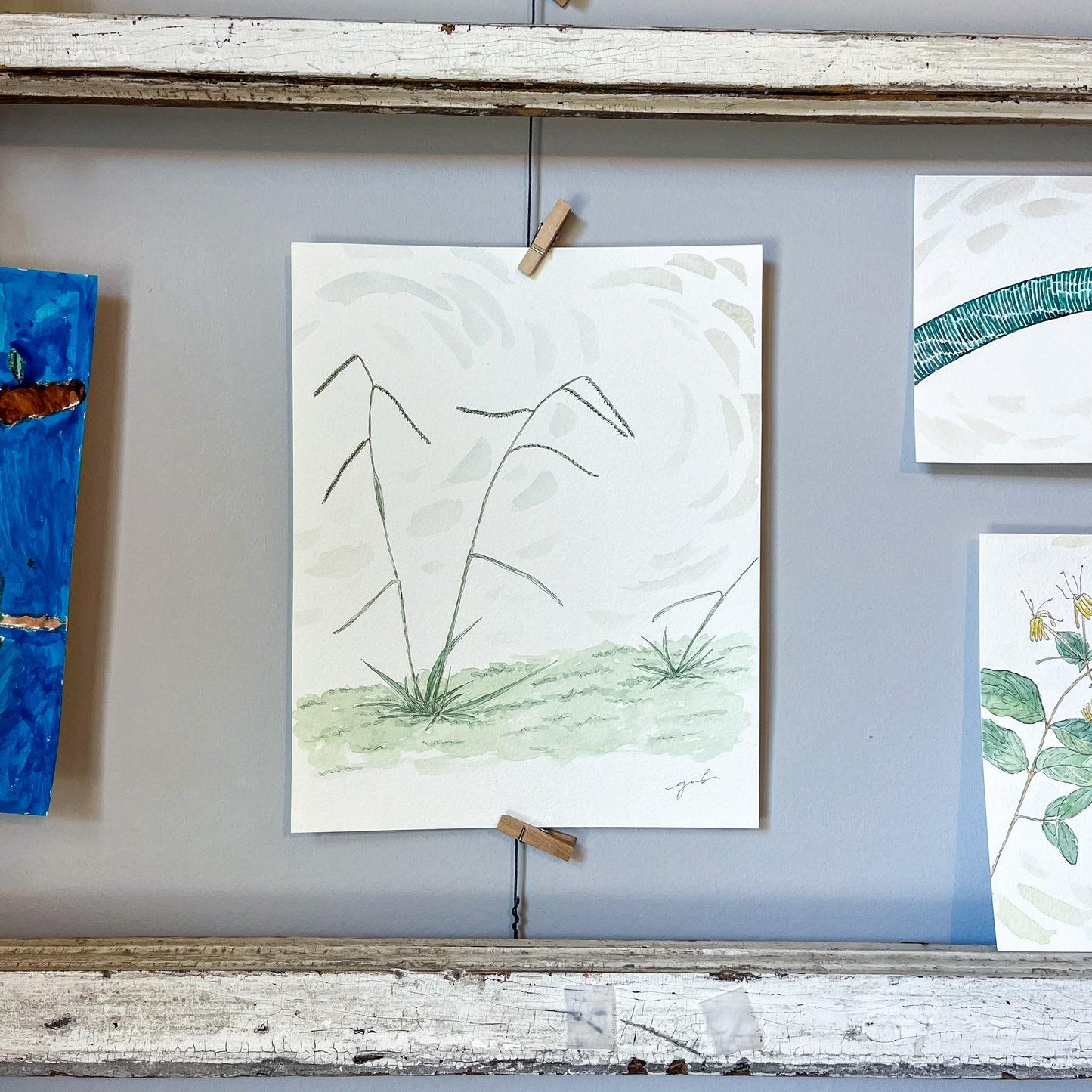 Tall Grass 8x10 Watercolor Painting