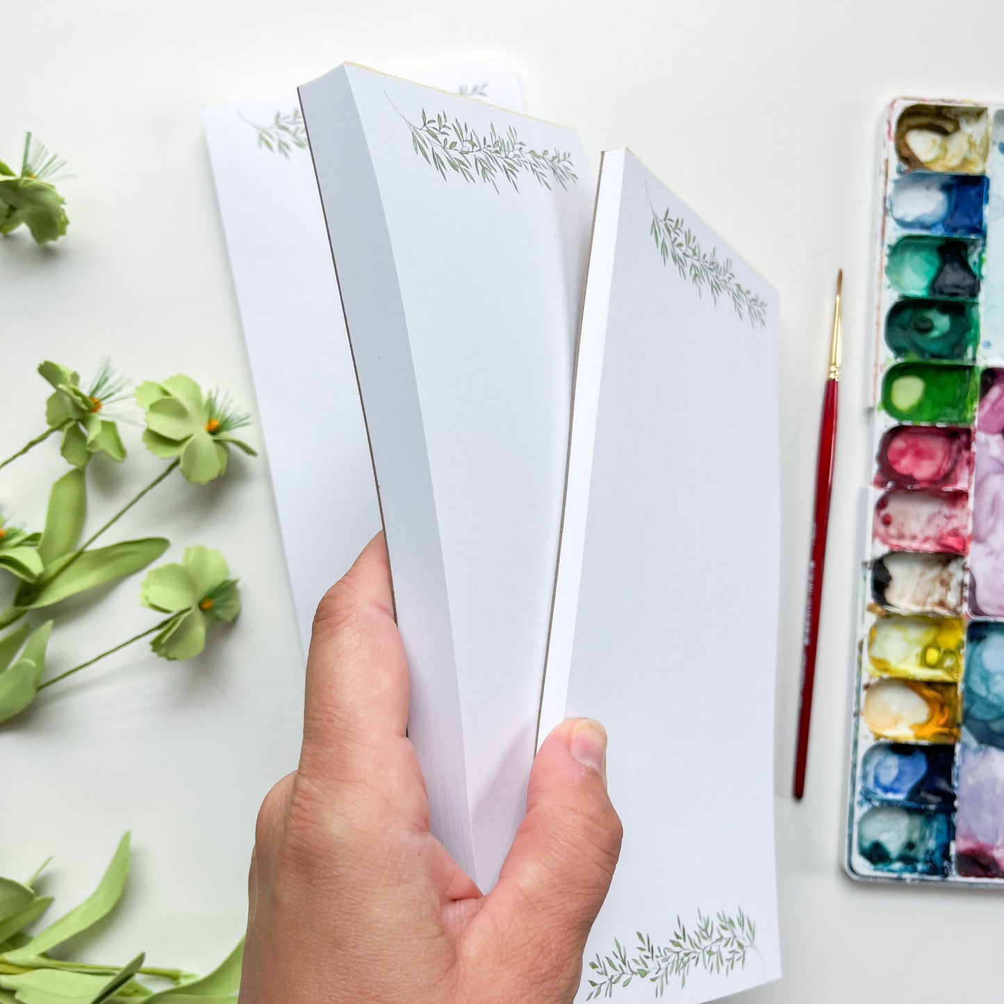 Olive Branch Long Notepad