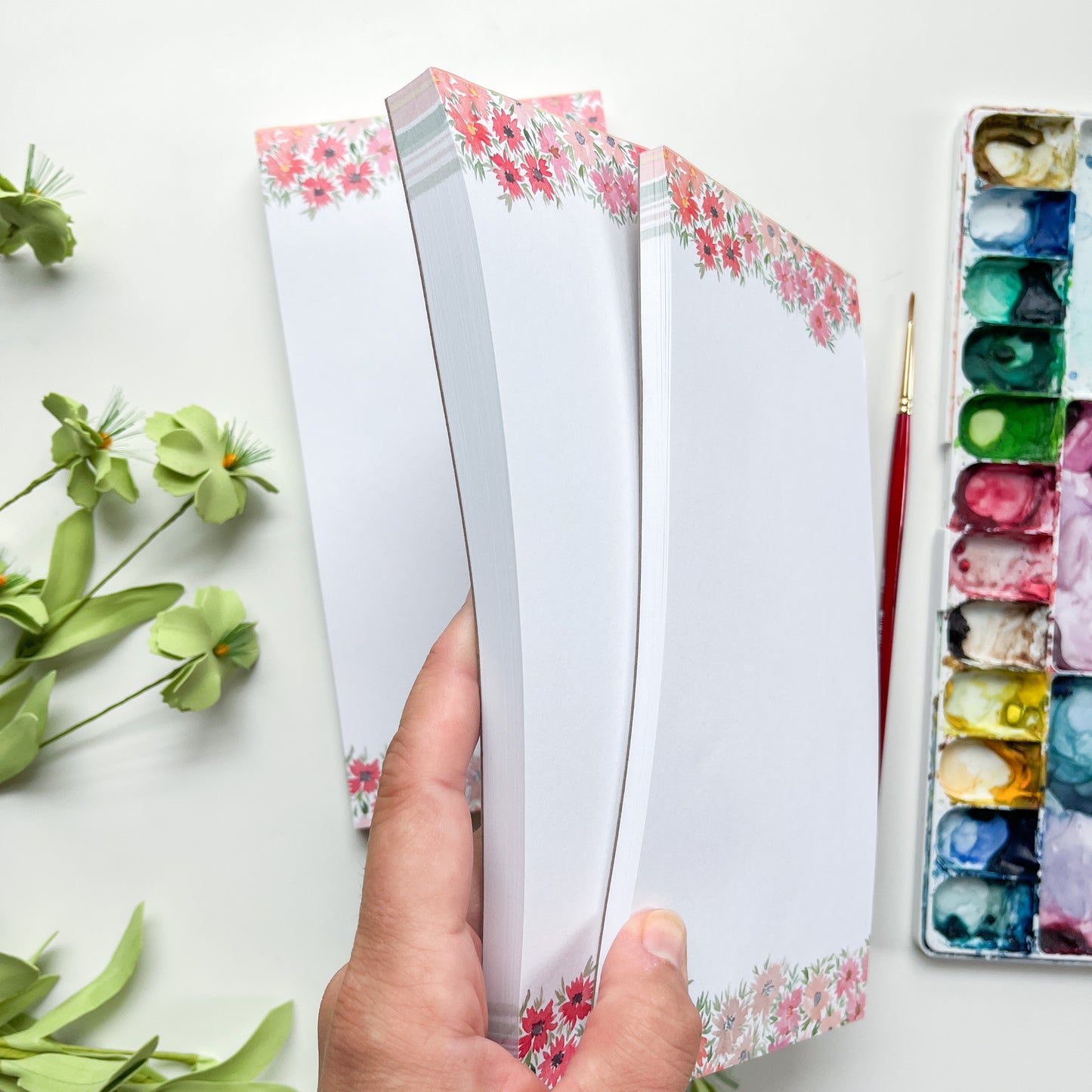 Coral Bunches Long Notepad