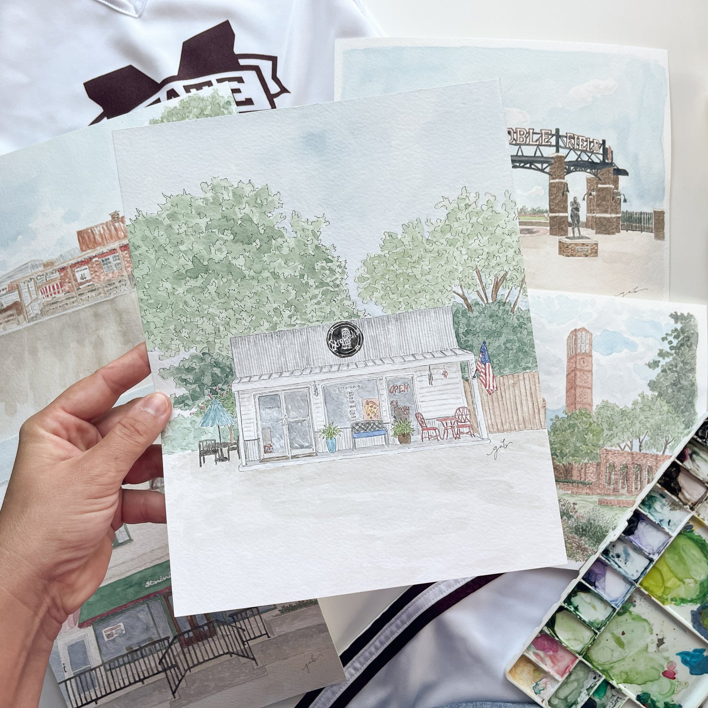 Watercolor Building/Business Painting Commission