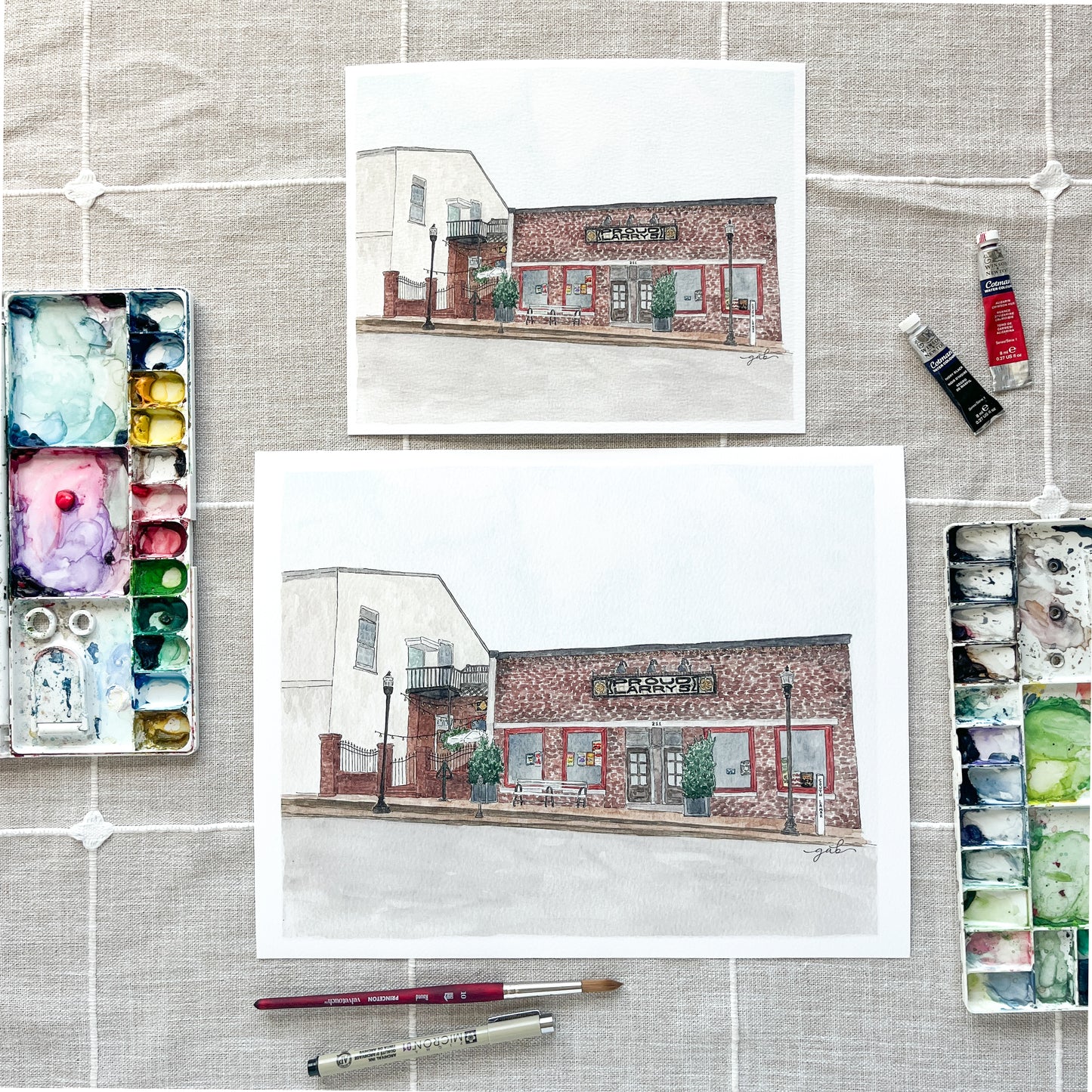 Proud Larry's Oxford MS Watercolor Print