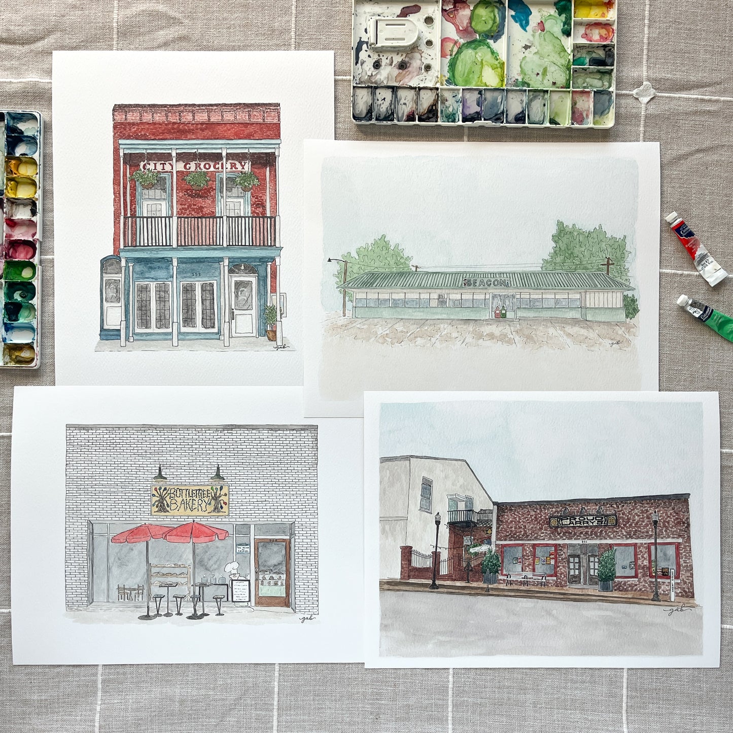 Proud Larry's Oxford MS Watercolor Print