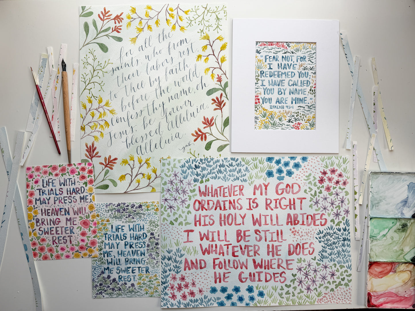 For All the Saints 11x14 Watercolor Painting