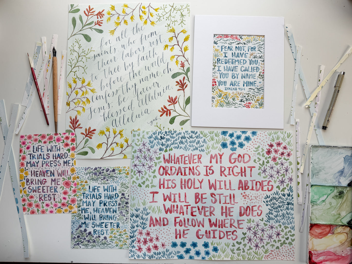 Whatever My God Ordains 11x14 Watercolor Painting