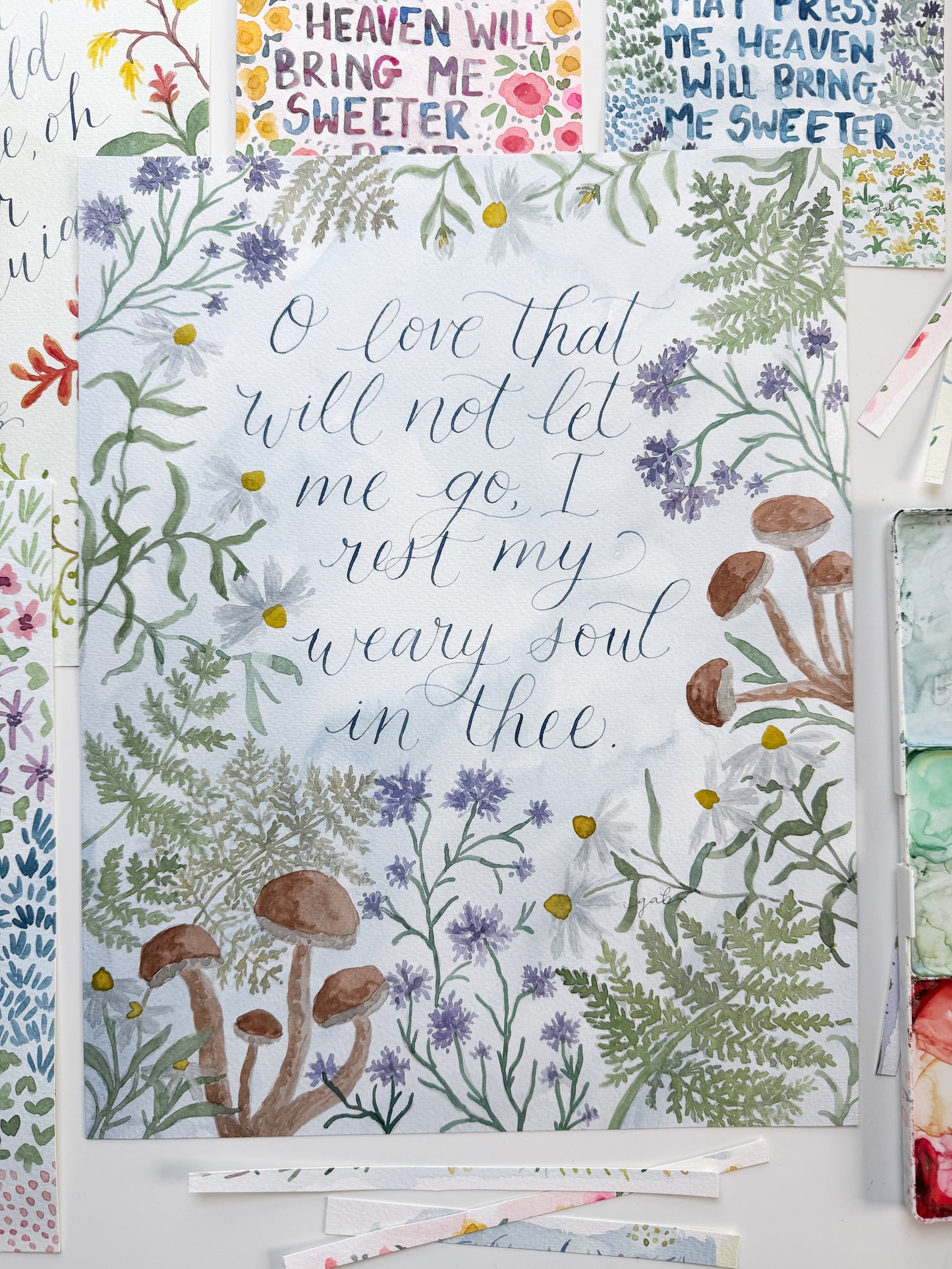 I Rest My Weary Soul Original Watercolor Painting