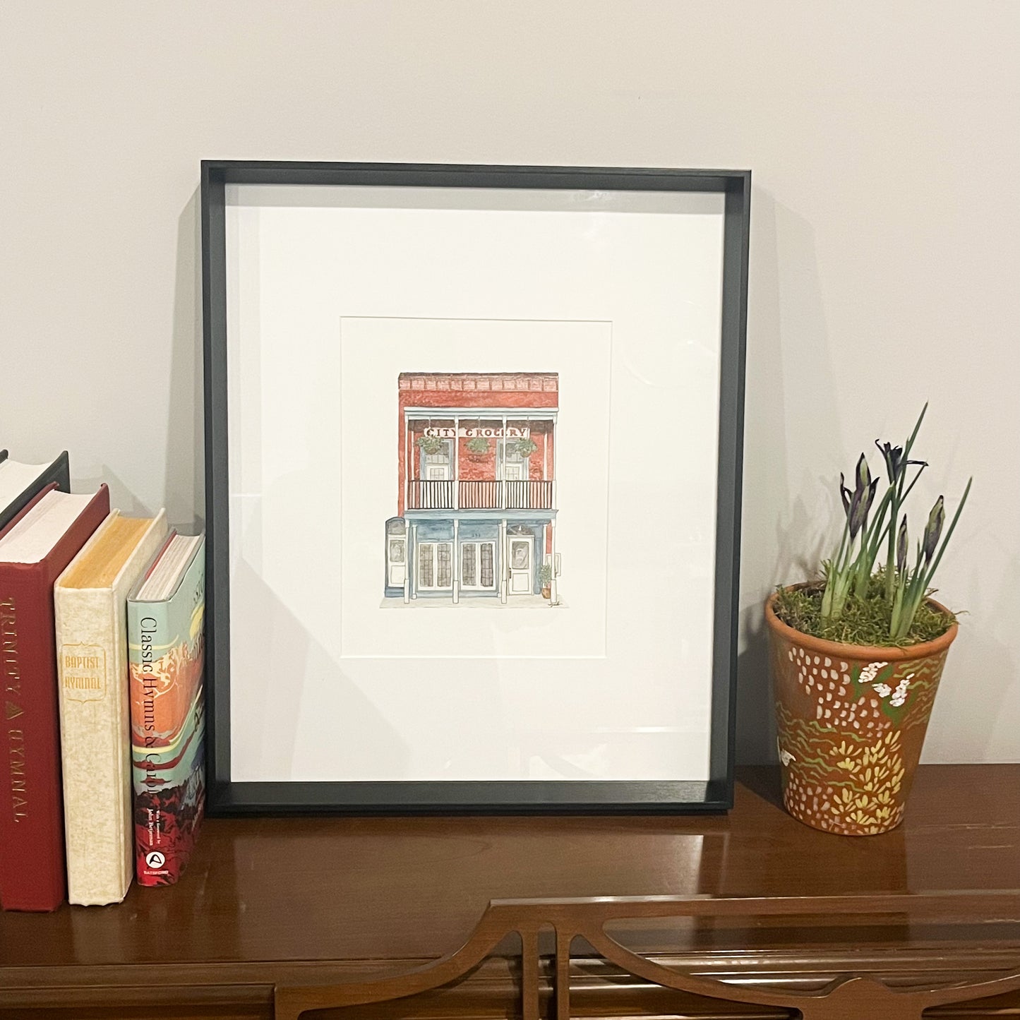 City Grocery Oxford Watercolor or Drawing Print