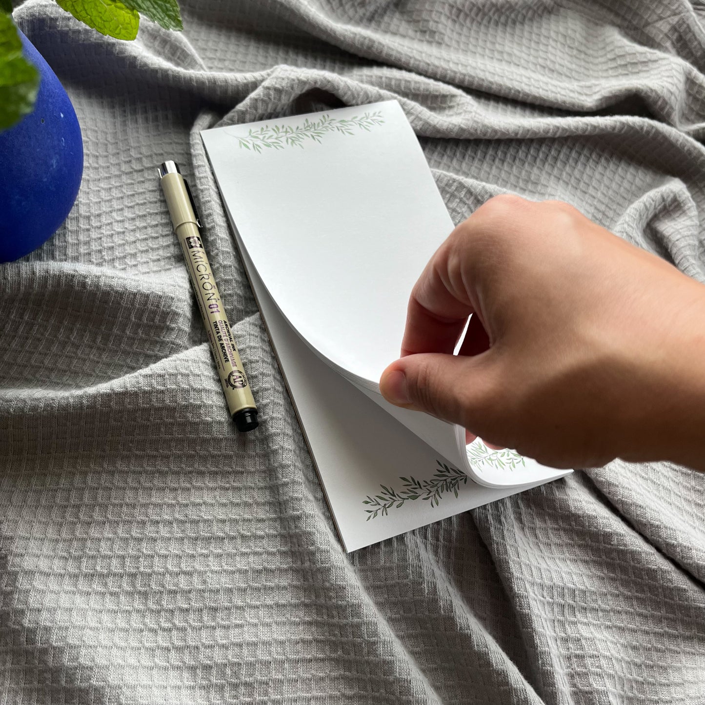 Olive Branch Long Notepad