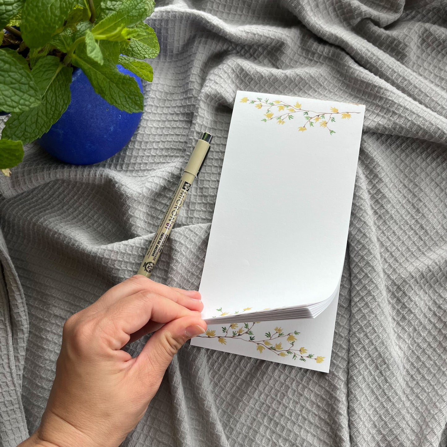 Forsythia Long Notepad