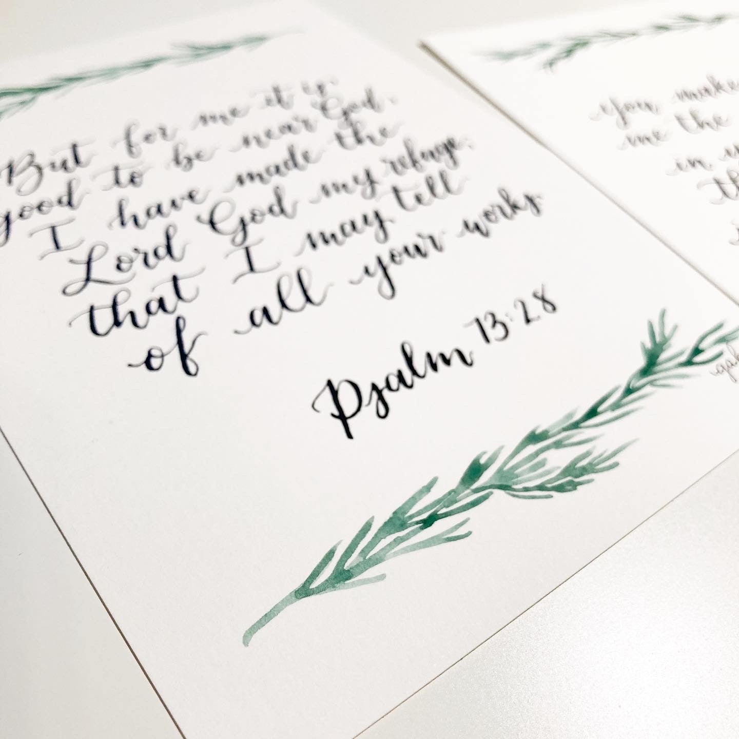 Watercolor/Calligraphy Original Commissioned Art