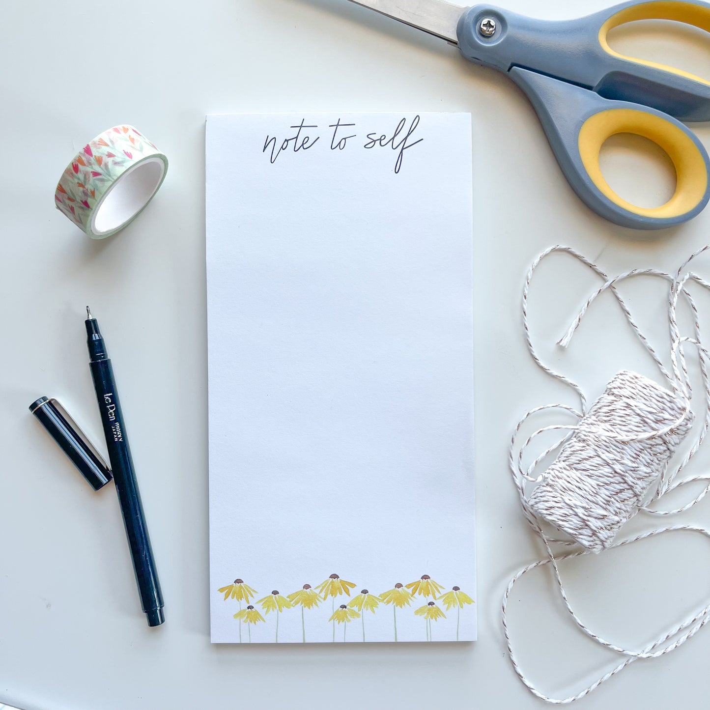Note To Self Black Eyed Susan Long Notepad