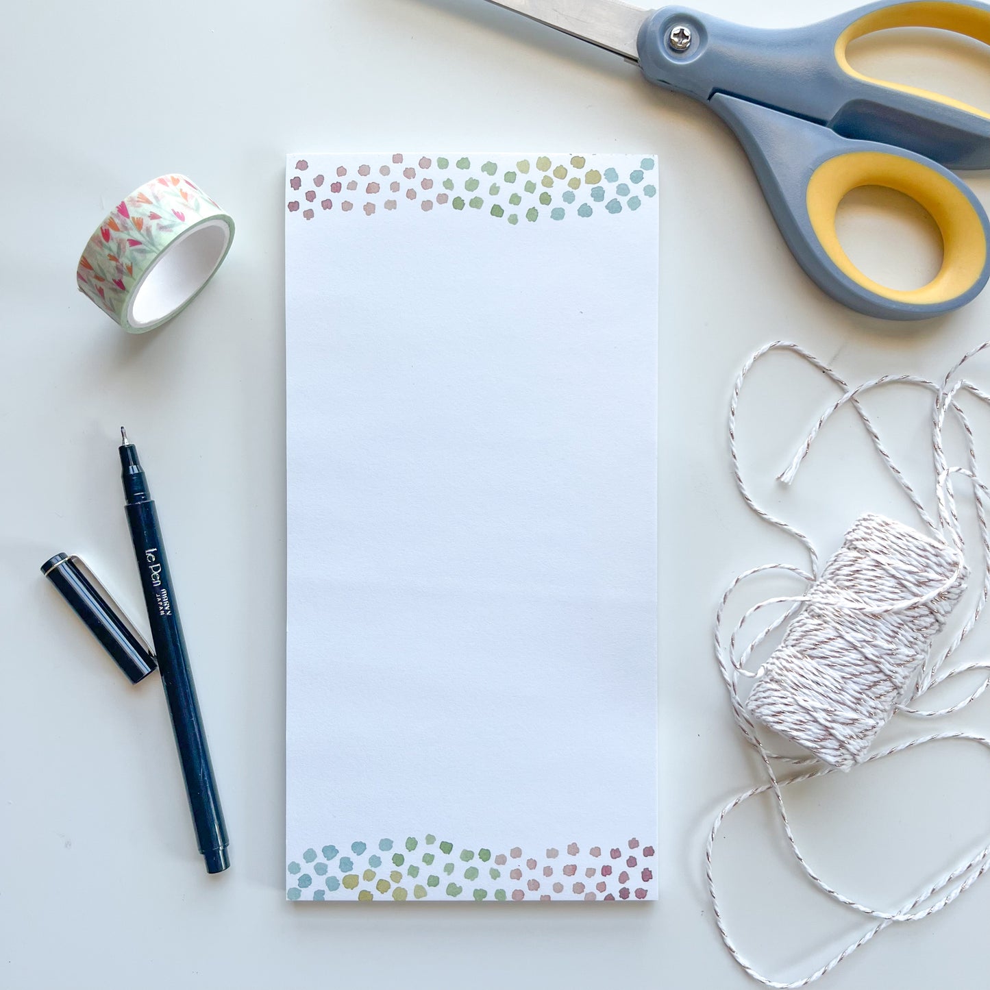 Watercolor Spots Long Notepad