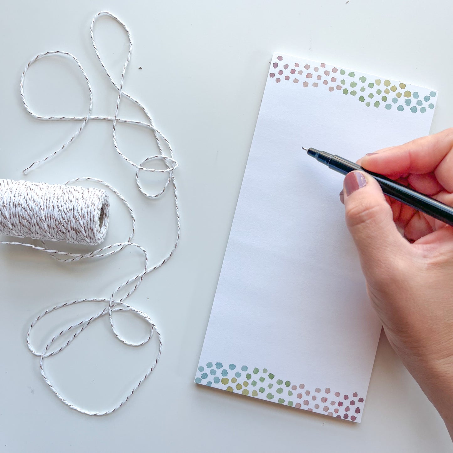 Watercolor Spots Long Notepad