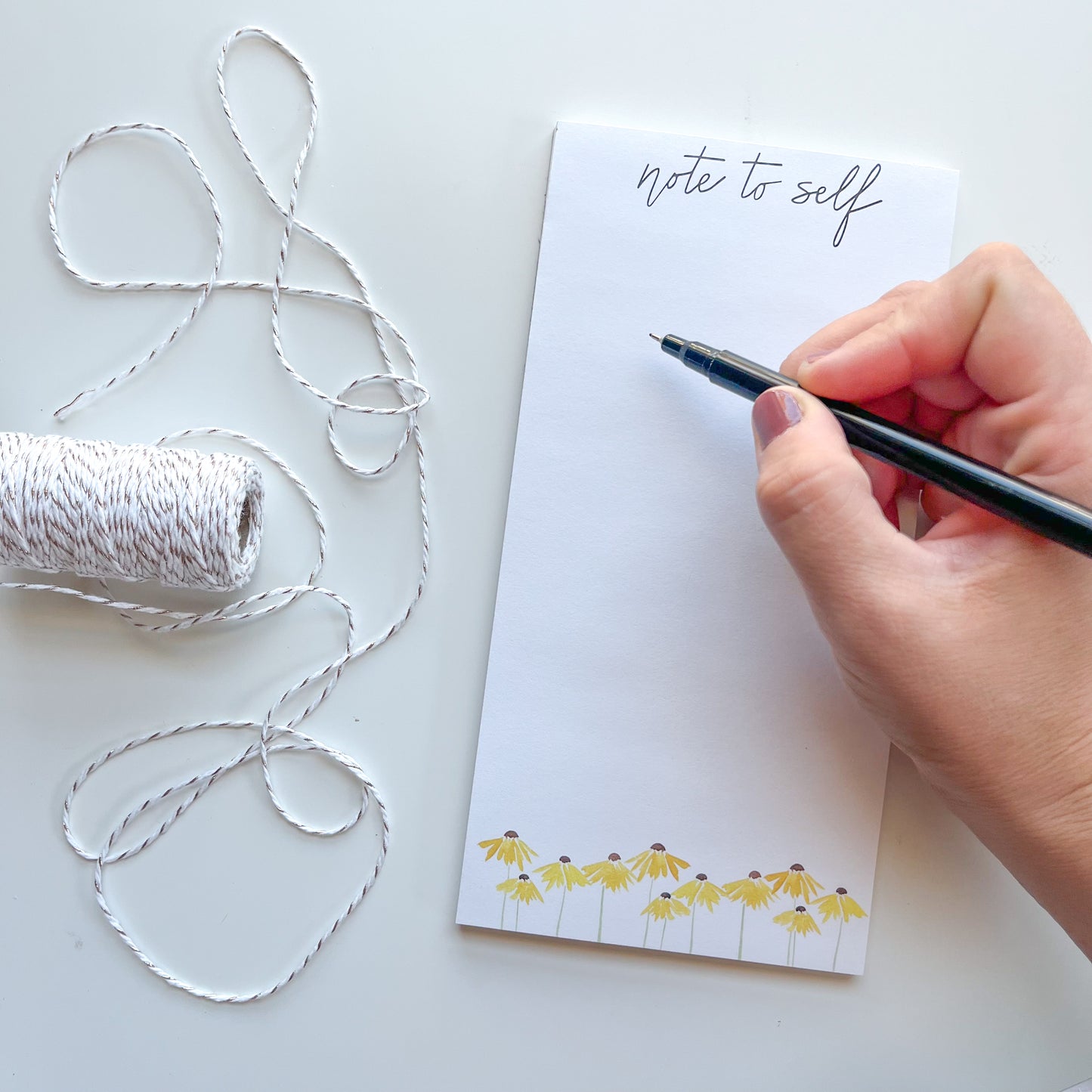 Note To Self Black Eyed Susan Long Notepad