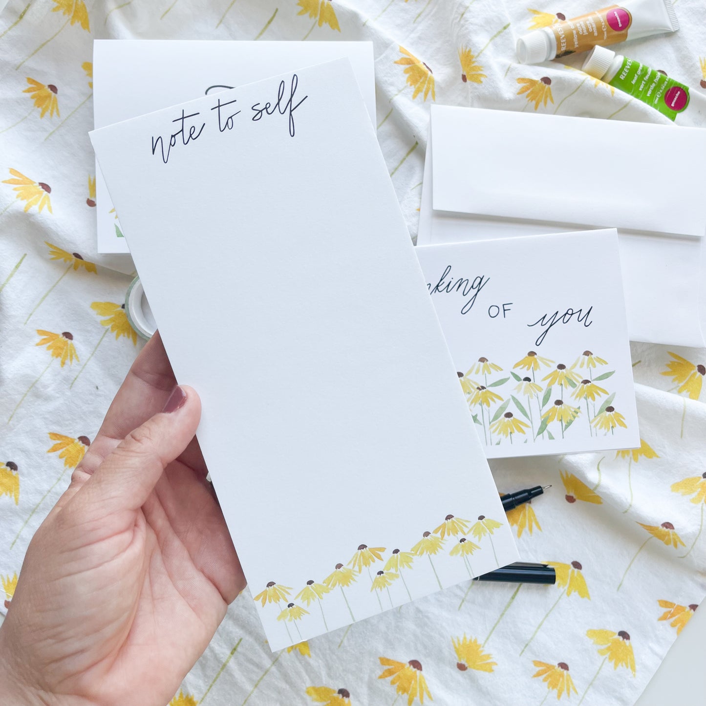 Note To Self Black Eyed Susan Long Notepad