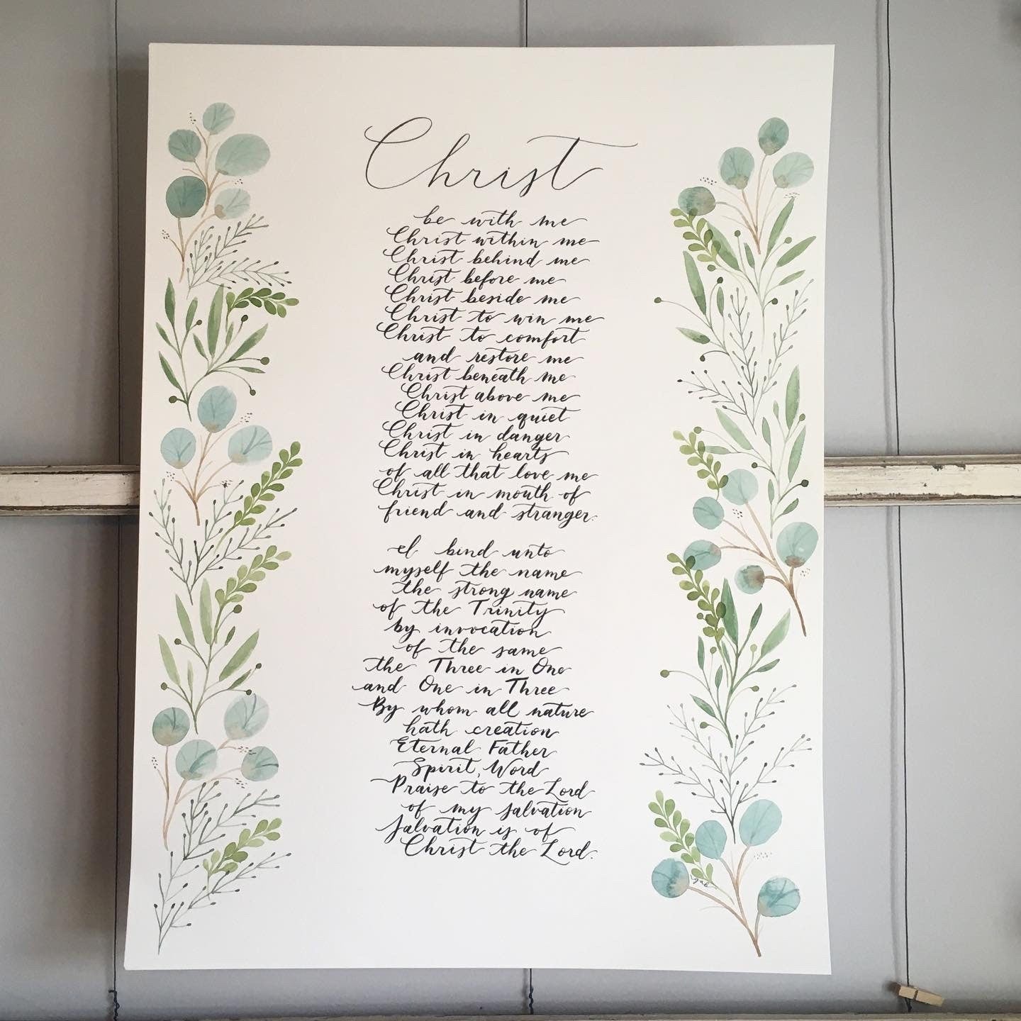 Watercolor/Calligraphy Original Commissioned Art