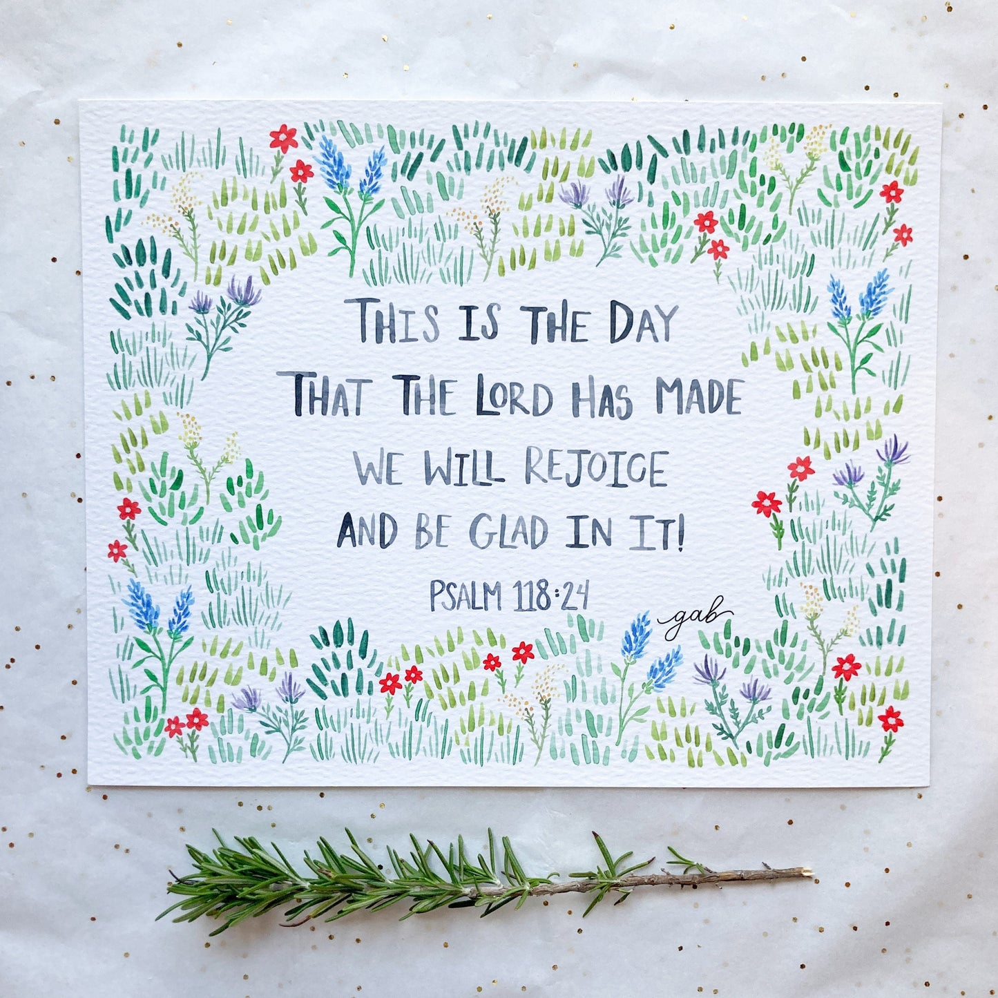 This Is the Day Wildflowers 8x10 Print