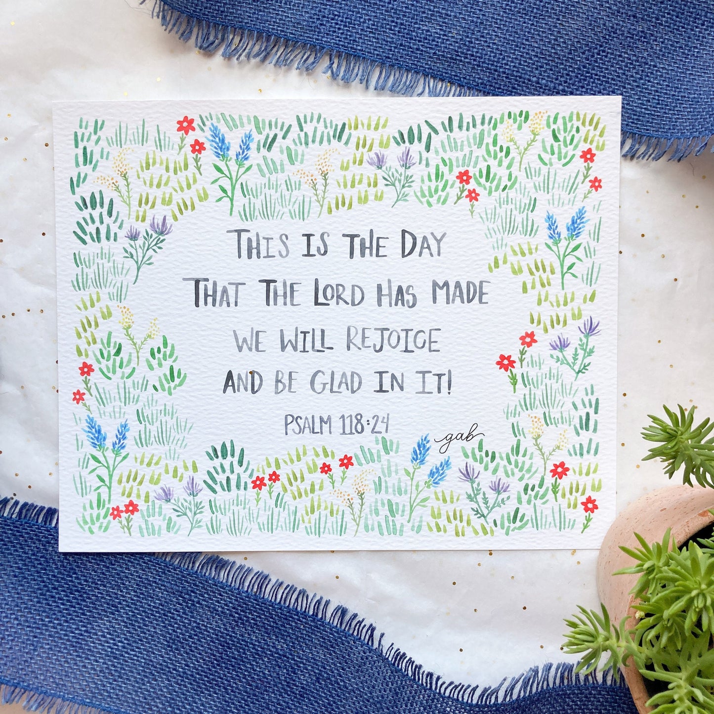 This Is the Day Wildflowers 8x10 Print