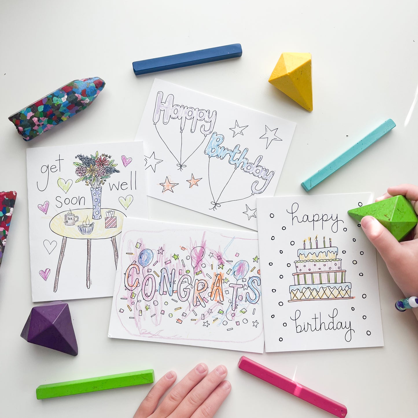 Coloring Cards and Envelopes - Assorted Greeting Note Cards