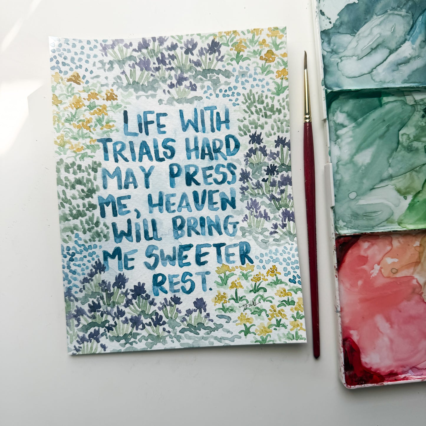 Sweeter Rest Original Watercolor Painting