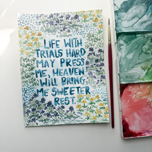 Sweeter Rest Original Watercolor Painting