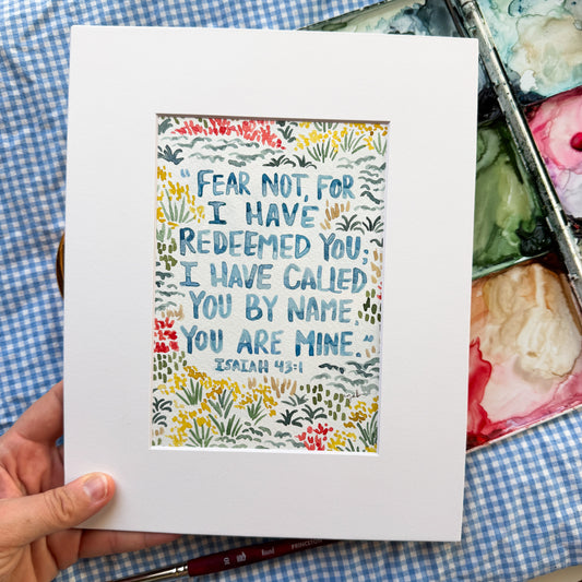 You Are Mine Original Watercolor Painting