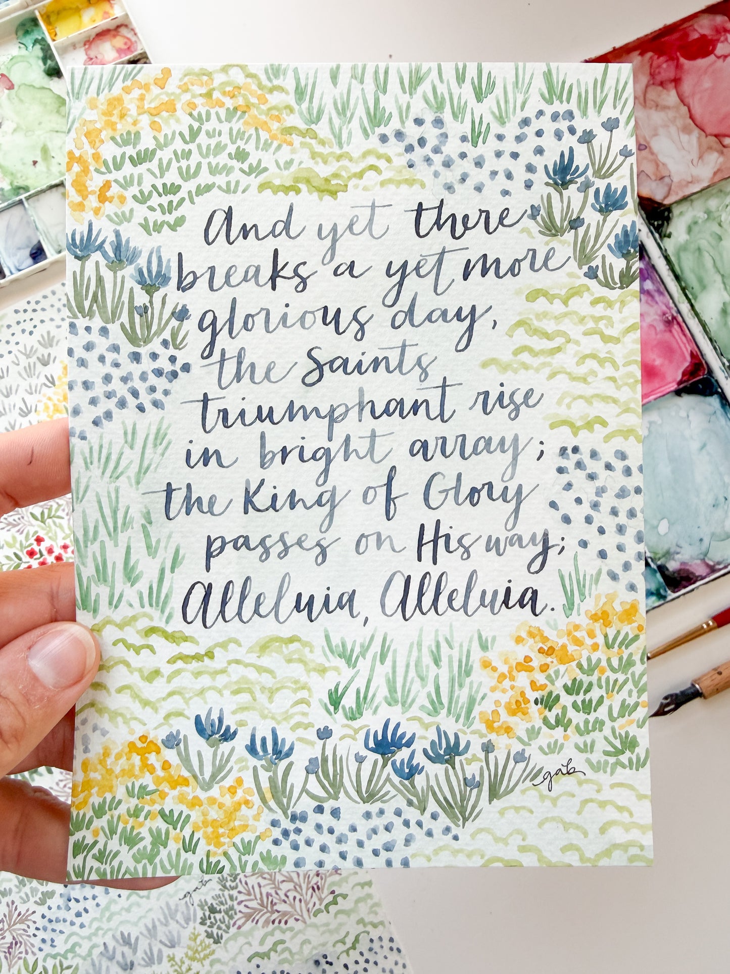 A Yet More Glorious Day 5x7 Original Watercolor Painting
