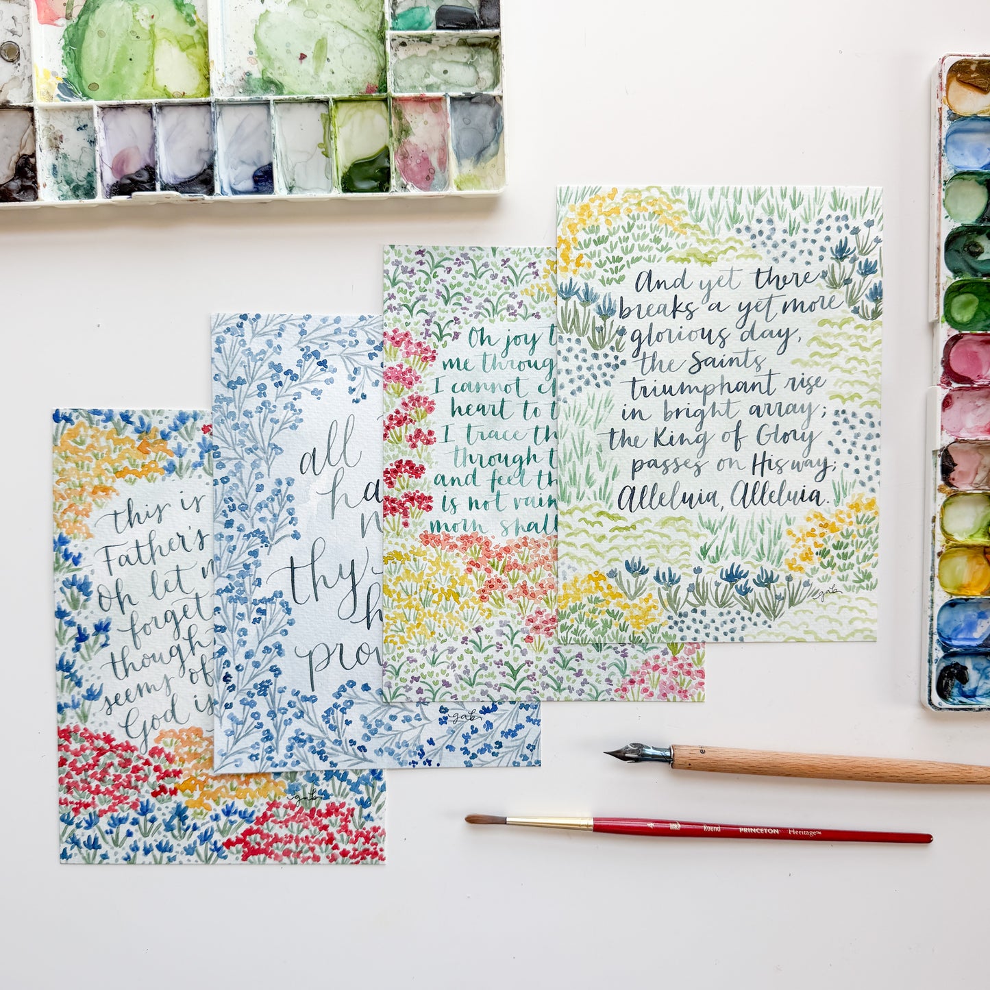 God Is the Ruler Yet 5x7 Original Watercolor Painting