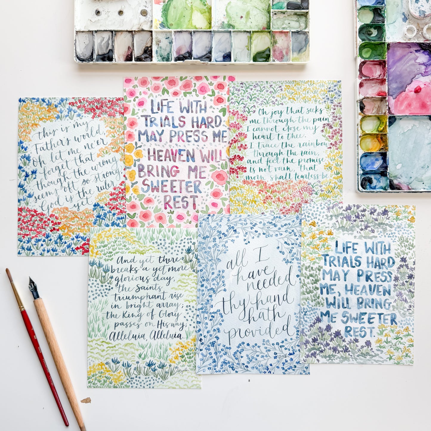 All I Have Needed 5x7 Original Watercolor Painting