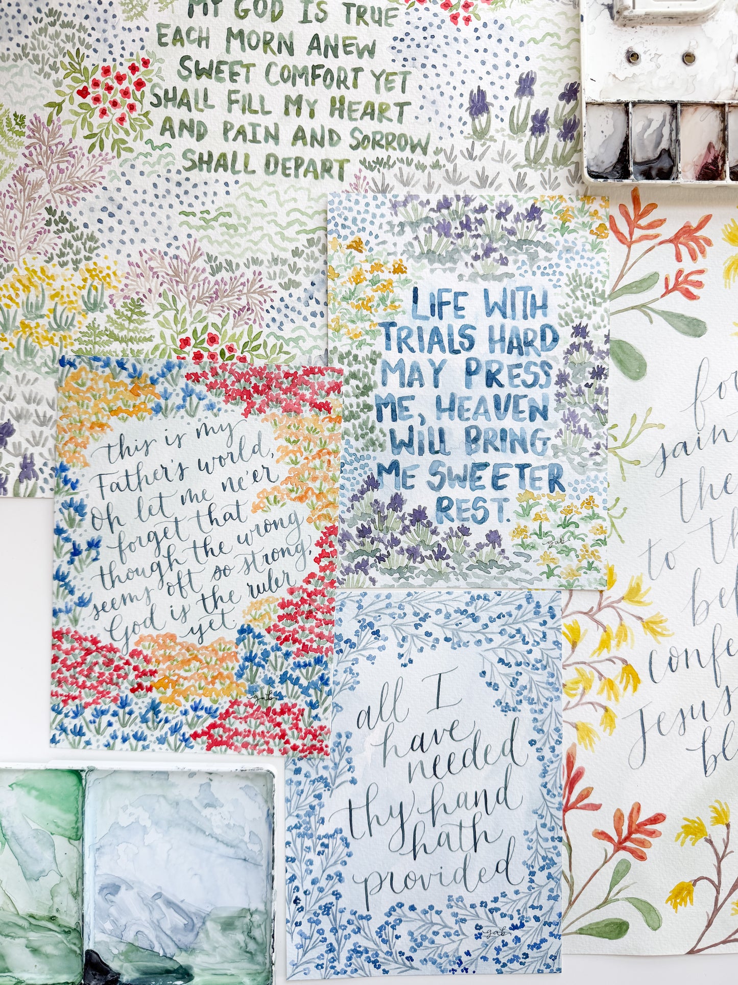 All I Have Needed 5x7 Original Watercolor Painting