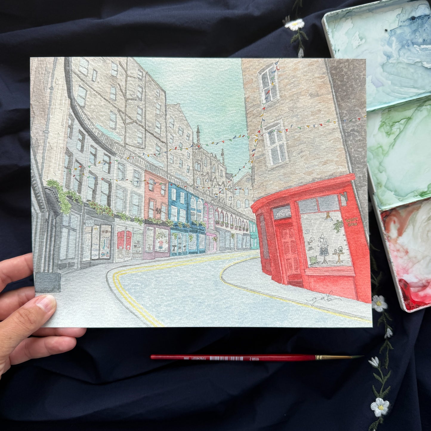 Victoria Street "West Bow" Edinburgh 8x10 Print