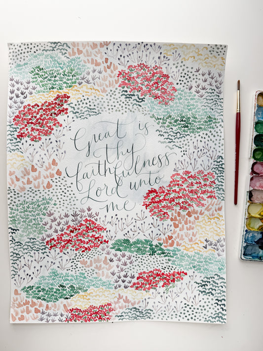 Great Is Thy Faithfulness 12x16 Original Painting