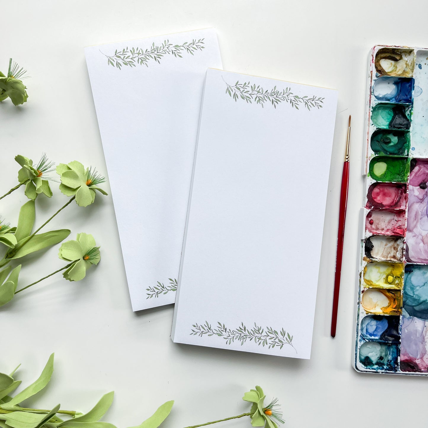 Olive Branch Long Notepad