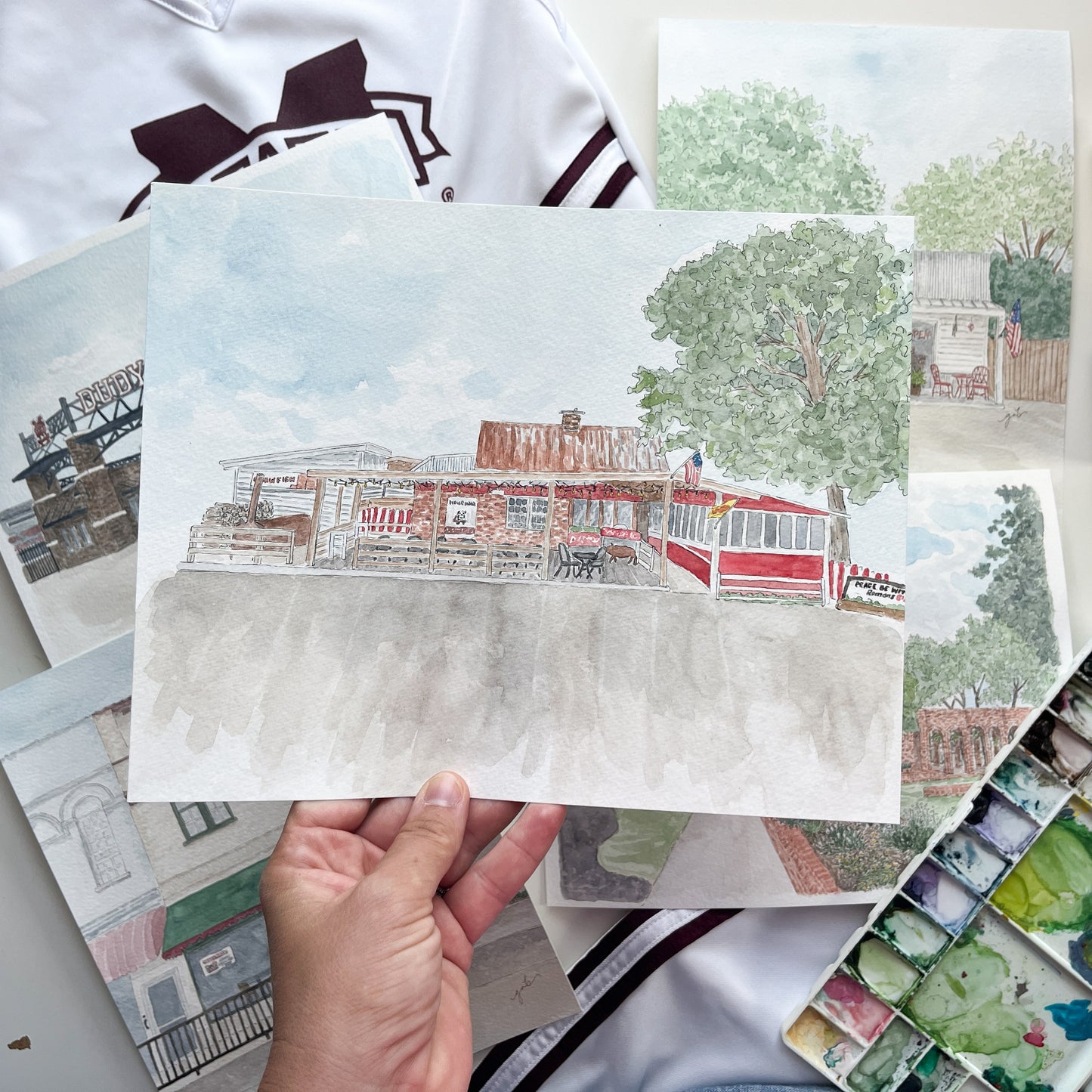 Watercolor Building/Business Painting Commission