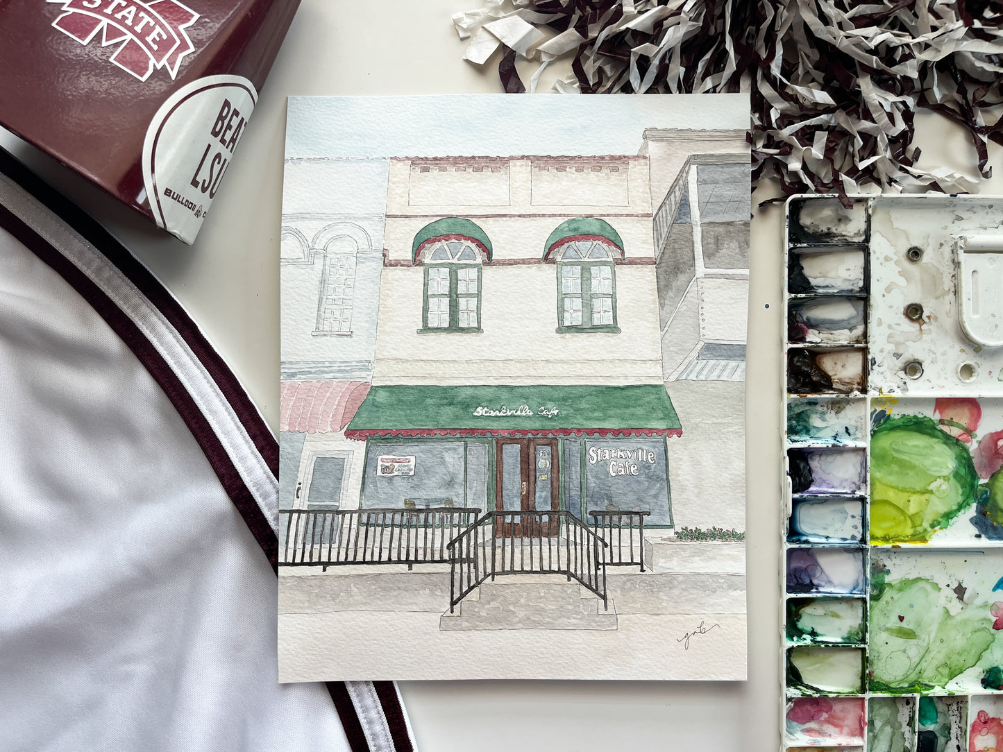 Starkville Cafe 8x10 Original Painting