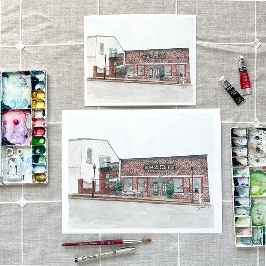 Proud Larry's Oxford MS Watercolor Print